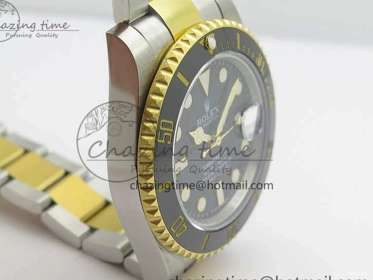 MiroTime 0416 Comfortable Submariner 116613LN Noob 1:1 Best Edition Black Dial On SS YG Bracelet A2836 V 3569